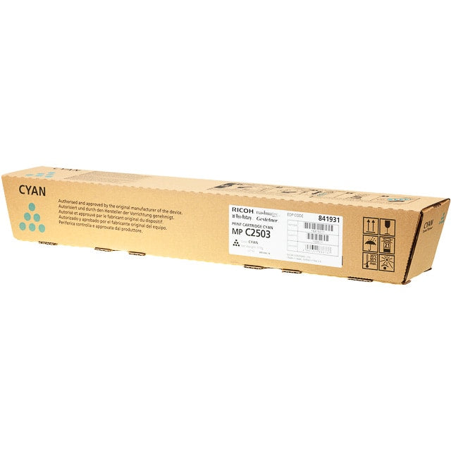 Cartouche toner cyan original Ricoh 841928 MP C2003 et MP C2503